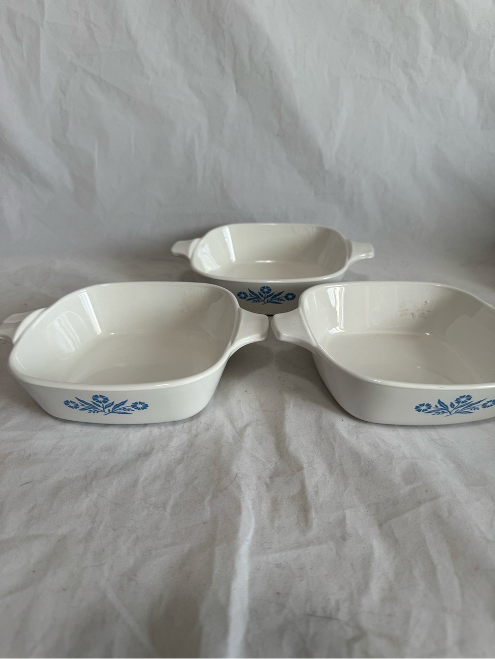 CorningWare Blue Cornflower -P-41-B 1/34 cup Lot of 3